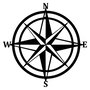 Wallity Compass Escultura de Pared Metálica Negra